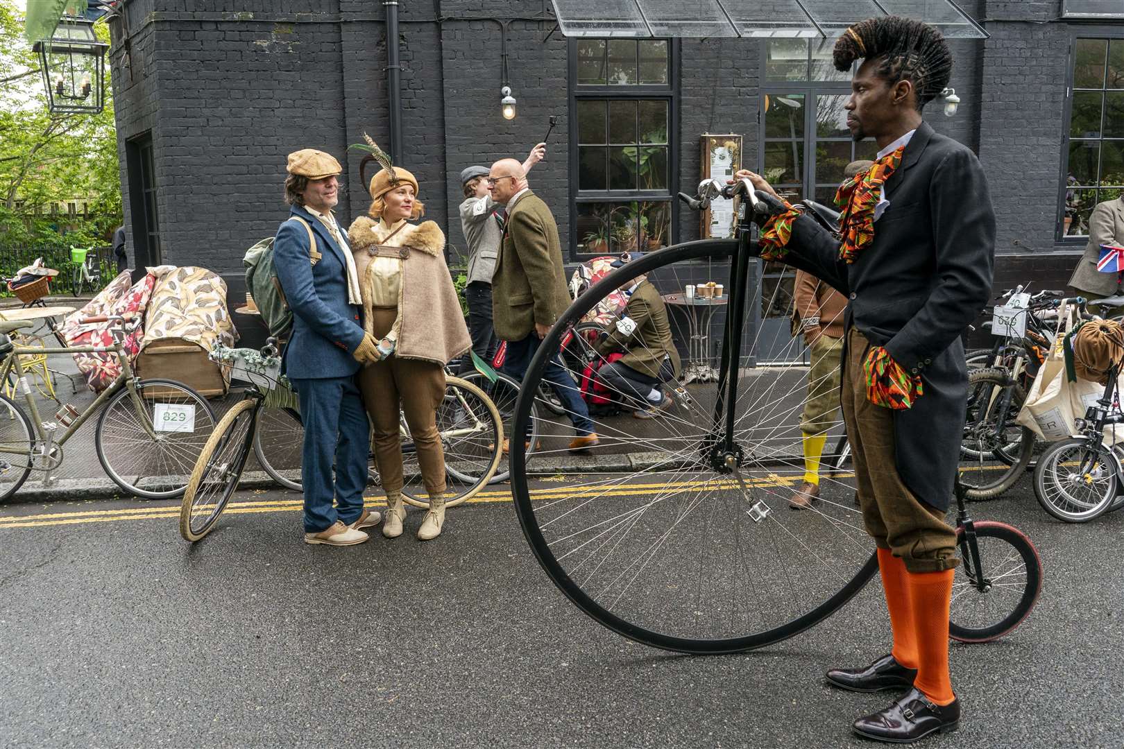 One of several penny farthings (Jeff Moore/PA)