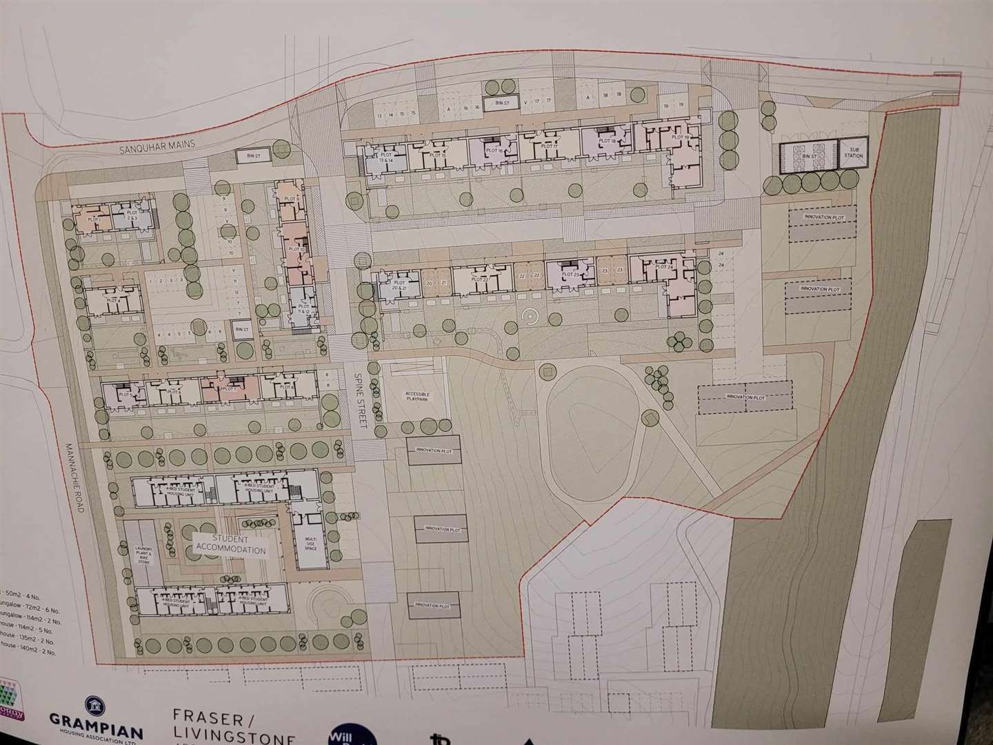 A section of the current masterplan that was on display.