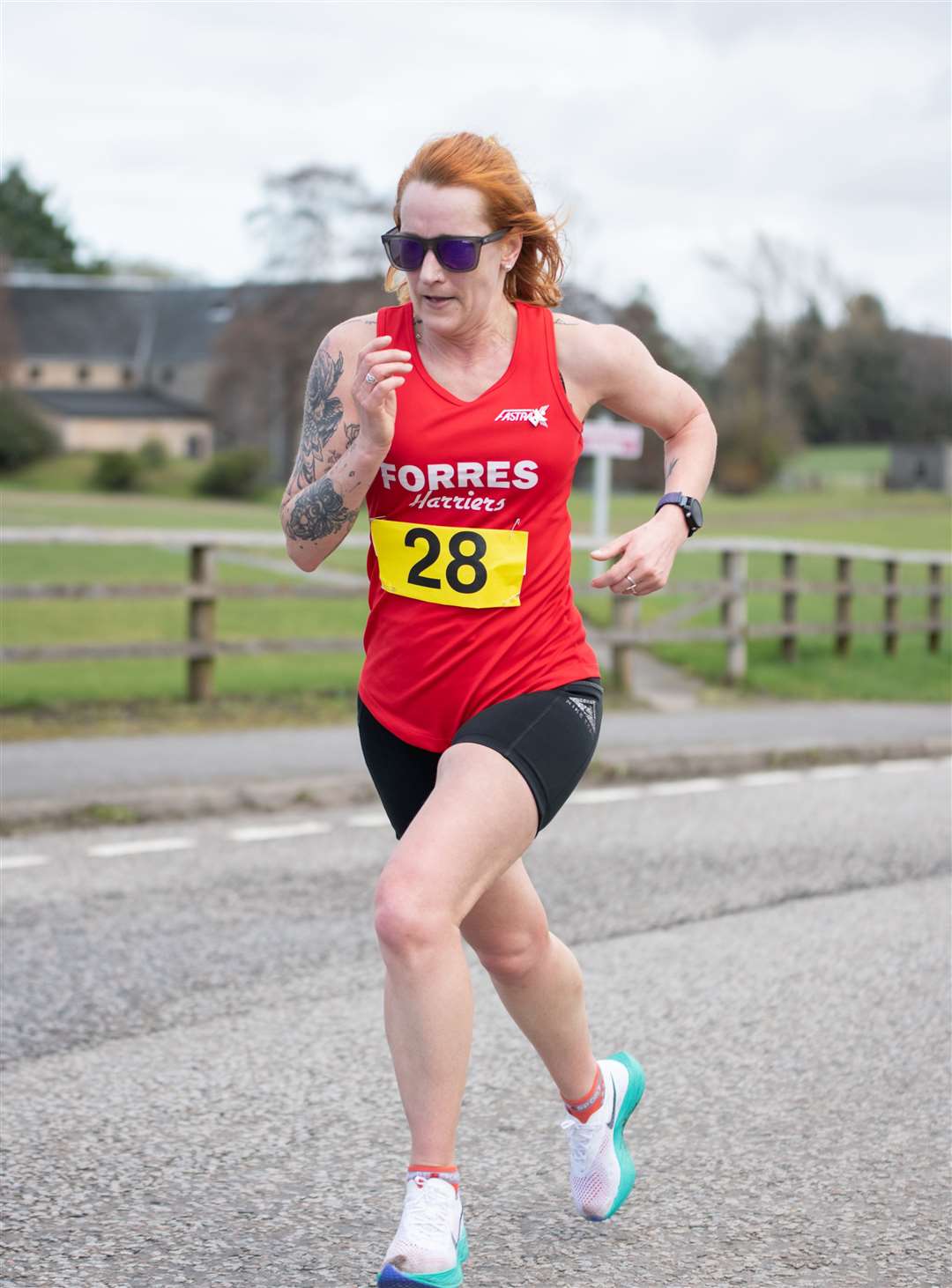 Forres Harriers' Kasia Klonowska finished the race in a time of 43:14.Moray Road Runners 2024 10k Race.Picture: Daniel Forsyth.