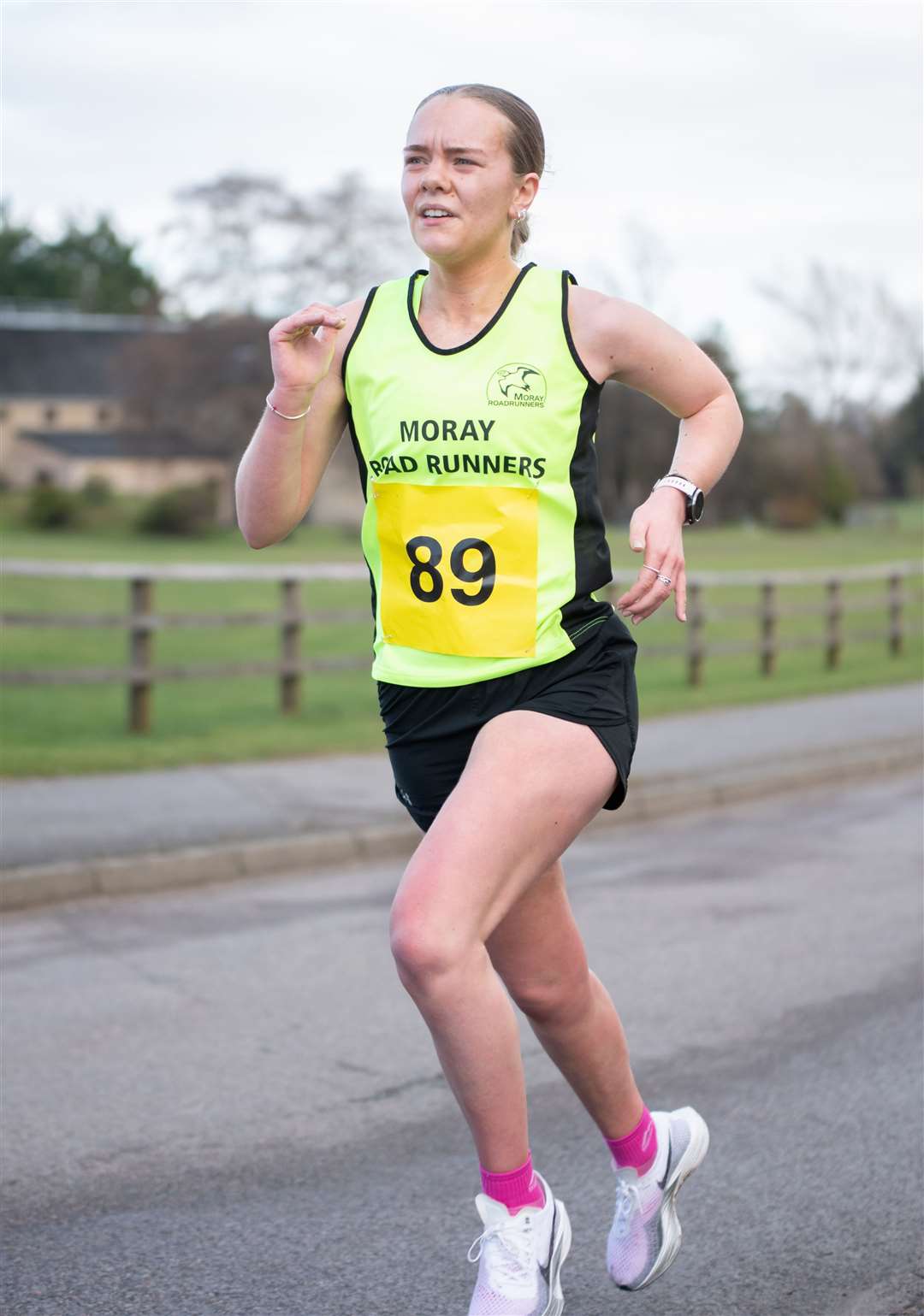Moray Road Runners' Grace Jenkins finished the race with a time of 46:21.Moray Road Runners 2024 10k Race.Picture: Daniel Forsyth.