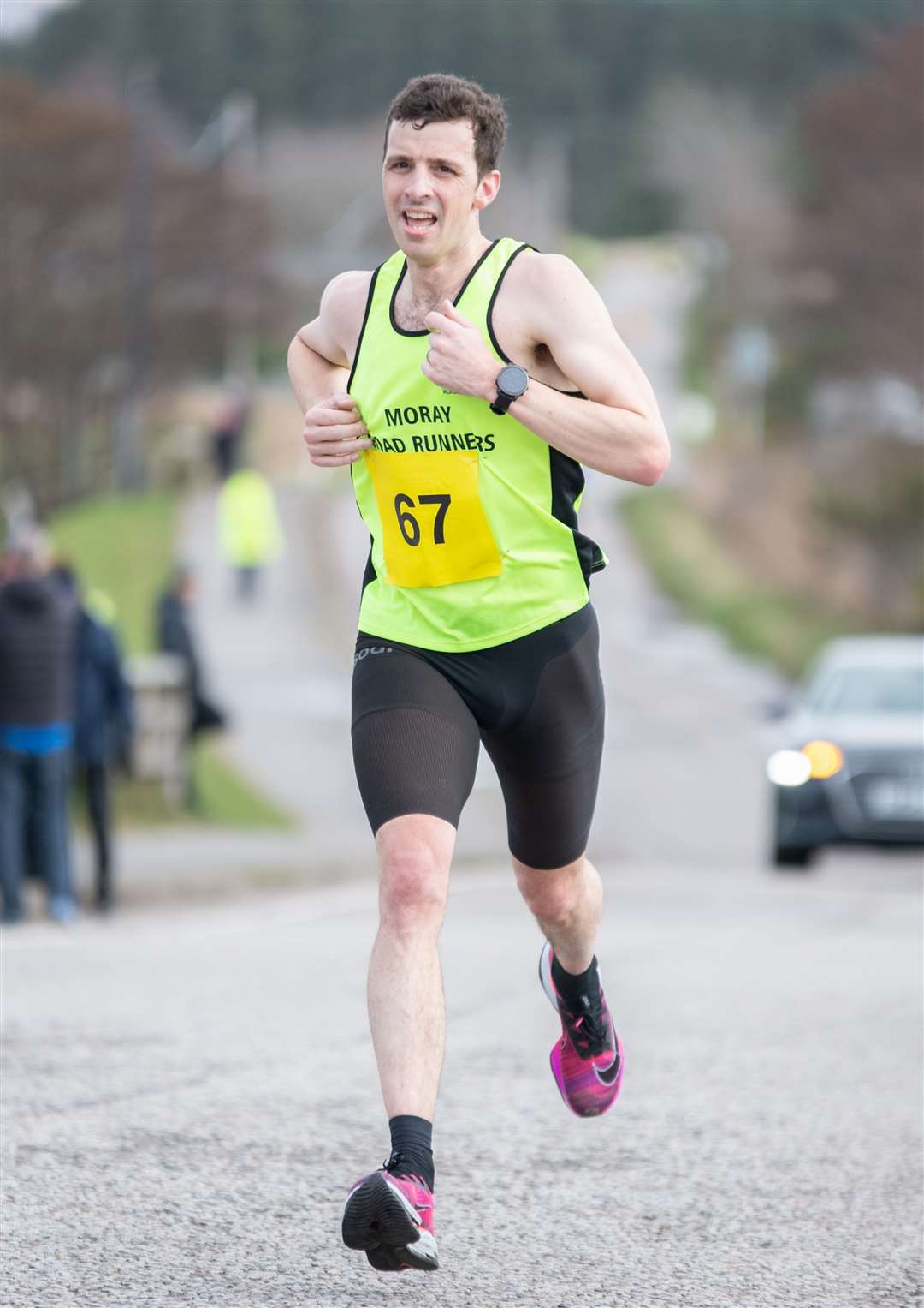 Moray Road Runners' Matthew Brennan finished in a time of 34:58, placing him 8th overall. Moray Road Runners 2024 10k Race.Picture: Daniel Forsyth.